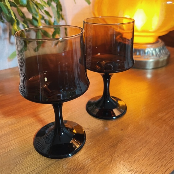 Libbey Other - Retro 1973 Tawny Accent by Libbey Water Goblets